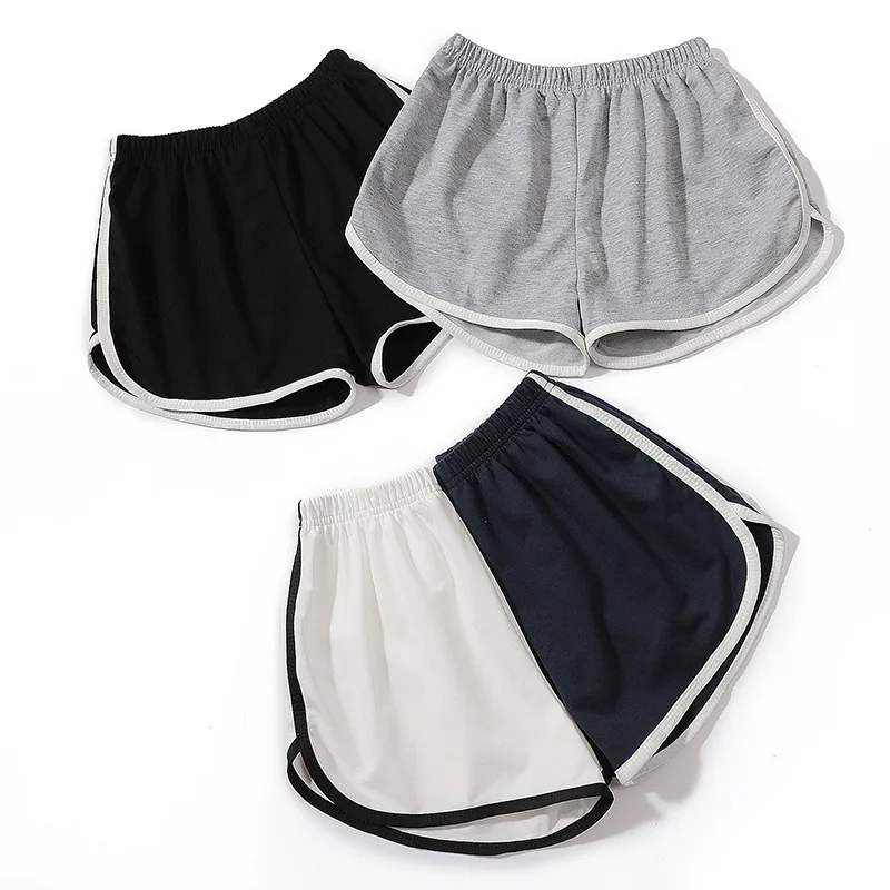 Summer Cotton Shorts Loose Women's High Waist Shorts Sports Fashion Cotton Solid Color S~4XL Casual