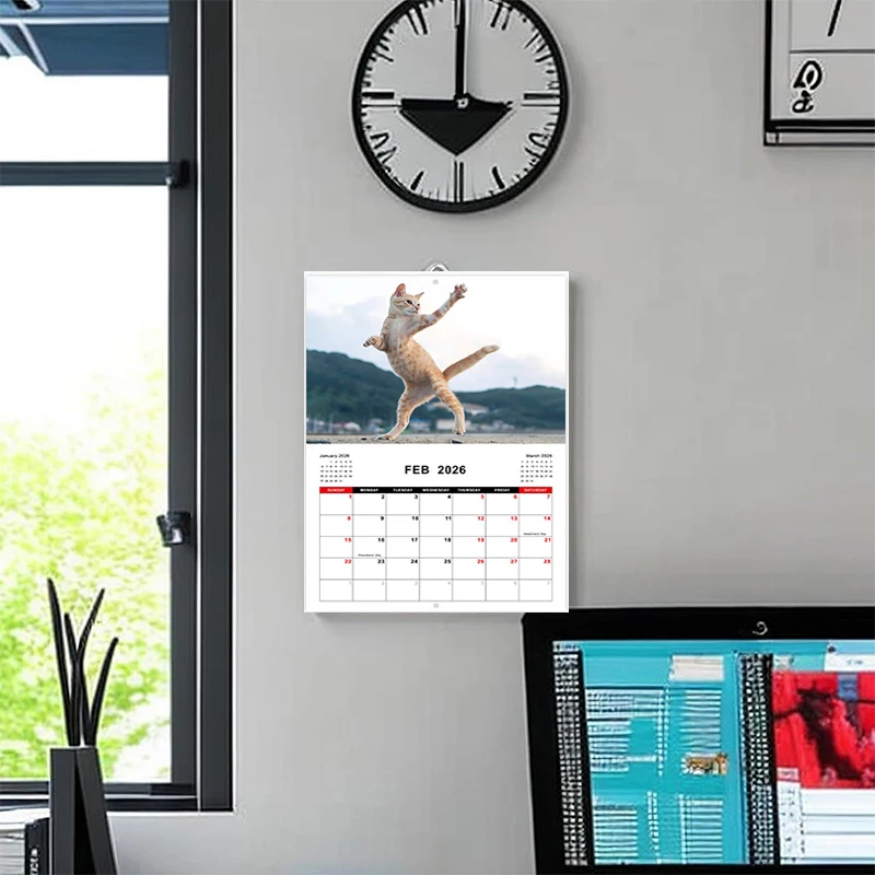 2026 Wall Calendar Home Wall Calendar Planner Desk Schedule Snake Year Home Office Lightweight and Easy to Use Hang on the Wall