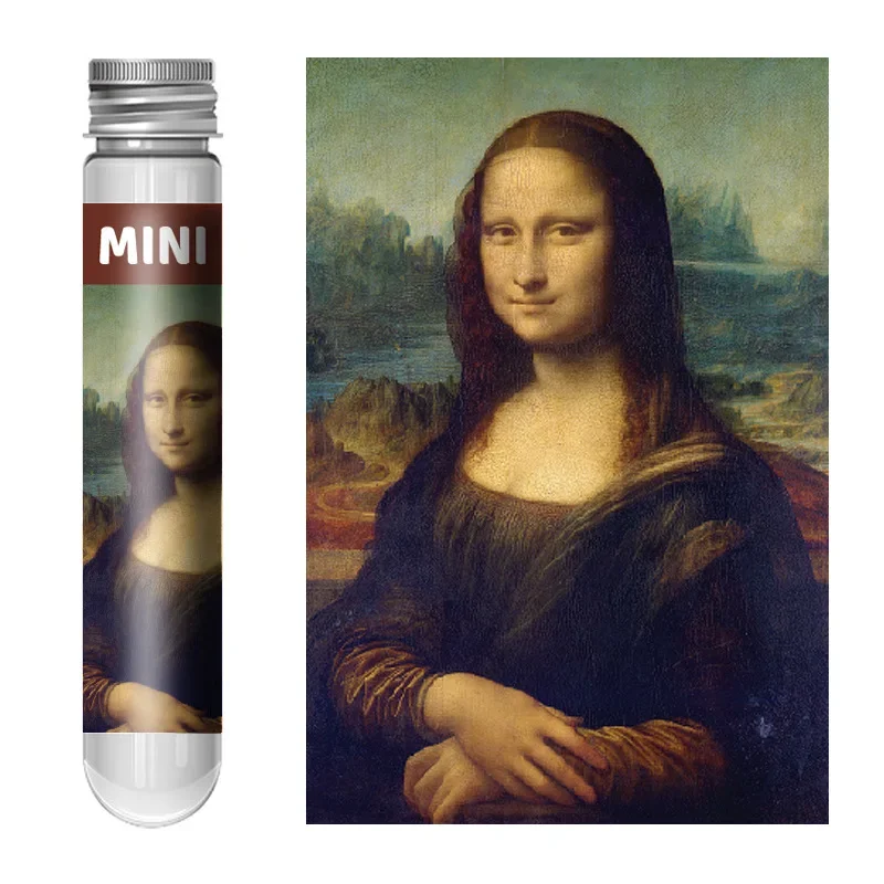 Jigsaw puzzles educational puzzles test tube puzzle Mona Lisa Wheat Field Cypress 150 Mini Test Tube Puzzle World Famous Painting Series Travel Puzzle YC-M