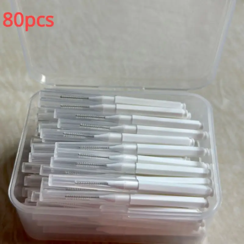30/80/150/160Pcs I-type push pull interdental brush 0.6-1.5Mm Cleaning Between Teeth Oral Care Orthodontic I Shape Tooth Floss - Image 18