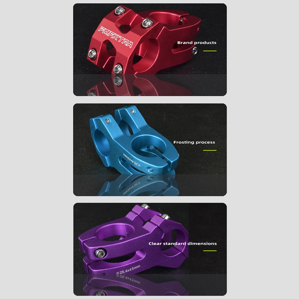 25.4mm Short Handlebar Stem Aluminum Alloy Road Bike Stem MTB Bike Handlebar Stem for Most Bicycle Road Bike MTB BMX Fixie Gear
