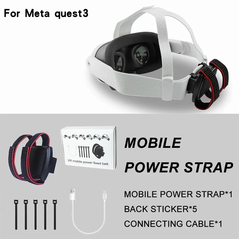 모바일 파워 스트랩 VR 안경, 올인원 머신 배터리 수명, VR 안경 액세서리, 메타 퀘스트 3 액세서리 L3U4 에 적합 