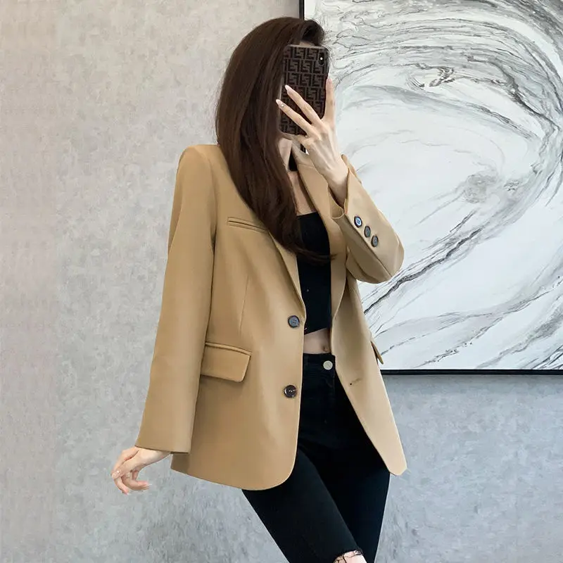 Blazer Casual Donna A Maniche Lunghe In Poliestere – Chiusura A Bottoni, Tasche, Adatto A Tutte Le Stagioni