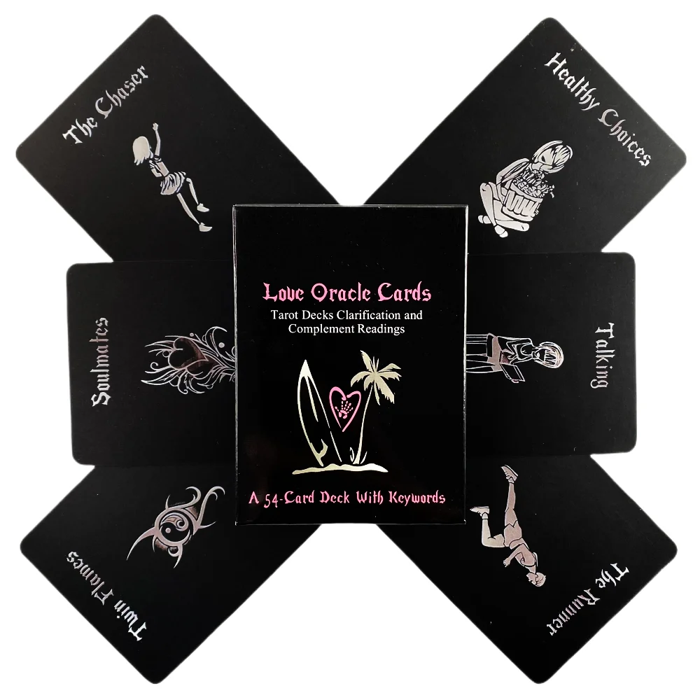 Island Time Love Oracle Cards Black Tarot Card Divination Board Game Party Deck 6