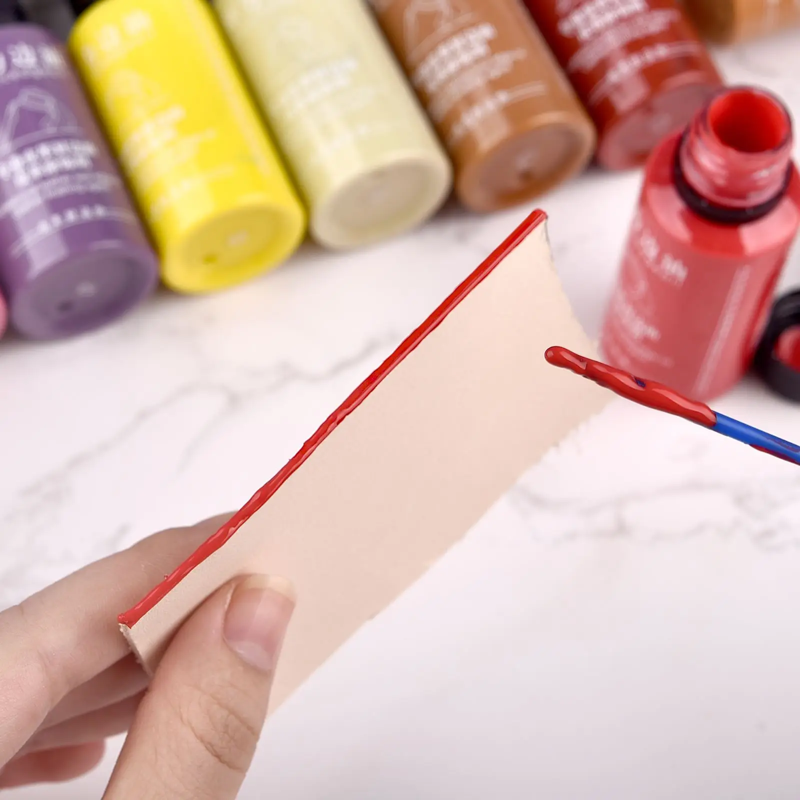 30ml Stretch Matte Leather Edge Paint Oil Dye Color Coats Leather Edges Repair Wrap Edge Liquid DIY Shoe Edges Pigment