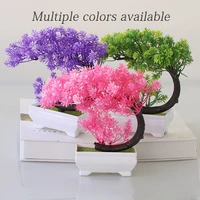 Crescent Style Bonsai Simulation Plant Thousand Layer Flower Bonsai Home Decoration Fake Floral Creative Gift Ornaments
