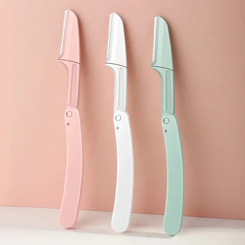 3 Pcs Eyebrow Trimmer for Ladies Face Eyebrow Shaper Shaver facial epilators for women Pocketknife Eyebrow profiler Hair Remover 2
