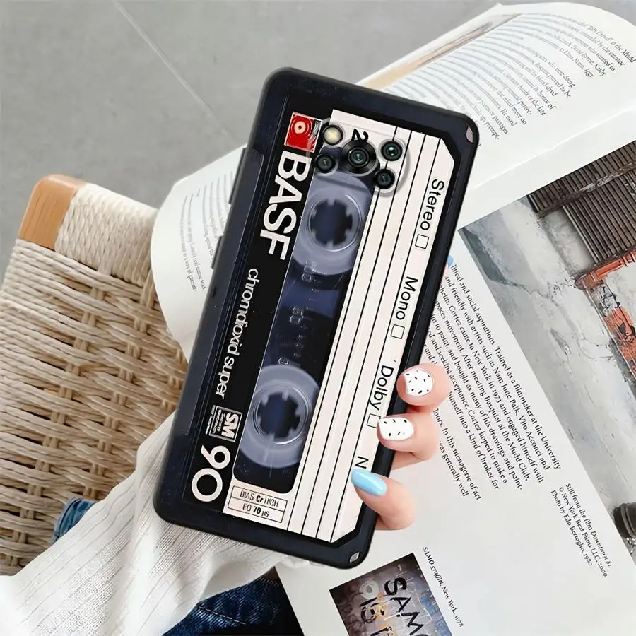 Retro Cassette Tape Black Soft Phone Cover Case