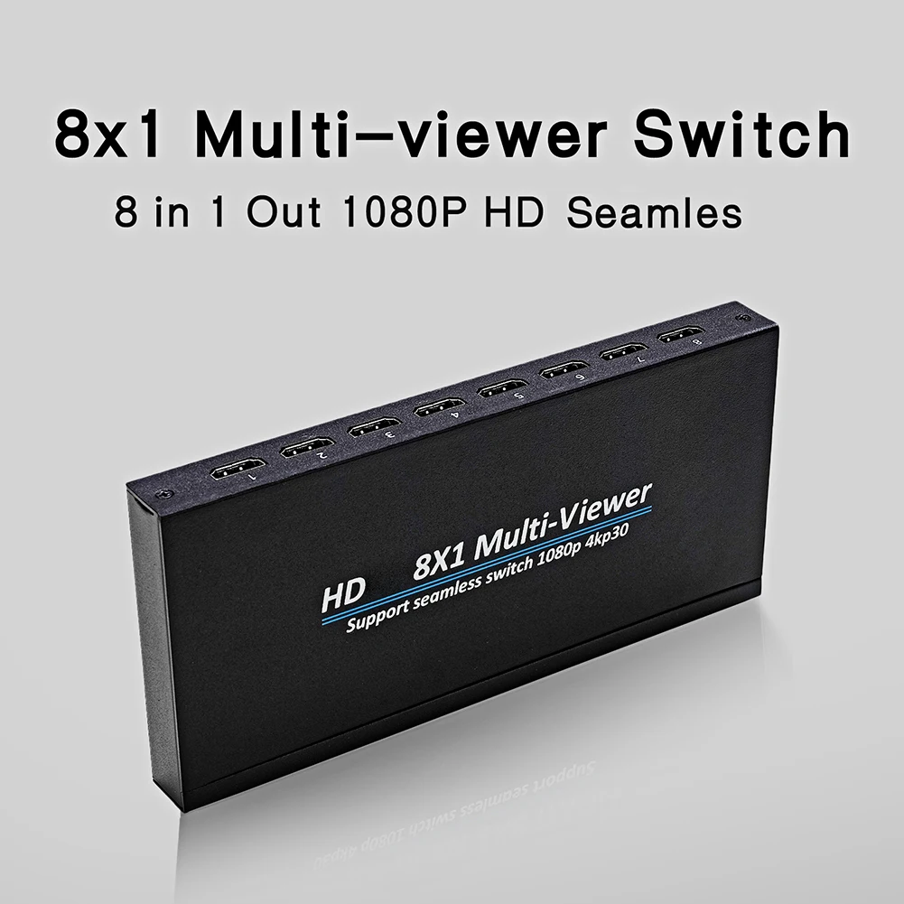 

HDMI-compatible Audio Extractor Seamless Switch 4K Screen Divider Infrared Control 1080P 60Hz for DVD Camera Gaming Console