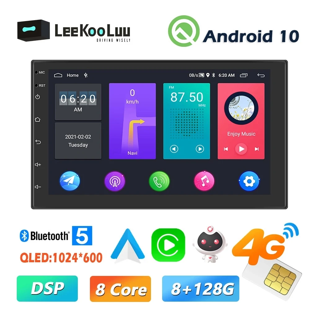 

LeeKooLuu 2 Din Android 11 Car Radio GPS Navigation 7 inch Autoradio 2Din Stereo Multimedia Player for VW Nissan Kia Toyota Ford