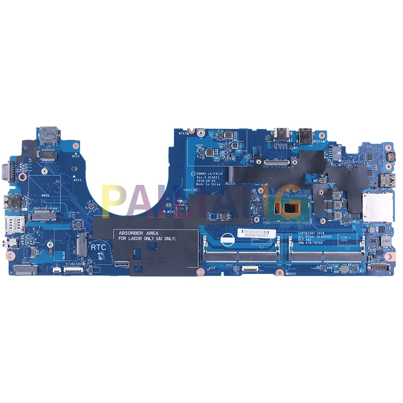 Description Picture 2 of itemFor Iconic Brand Latitude 5590 Notebook Mainboard LA-F411P i3 i5 i7 7/8th Gen 01RFXJ 0FJGHG 0T30H8 Laptop Motherboard Full Tested