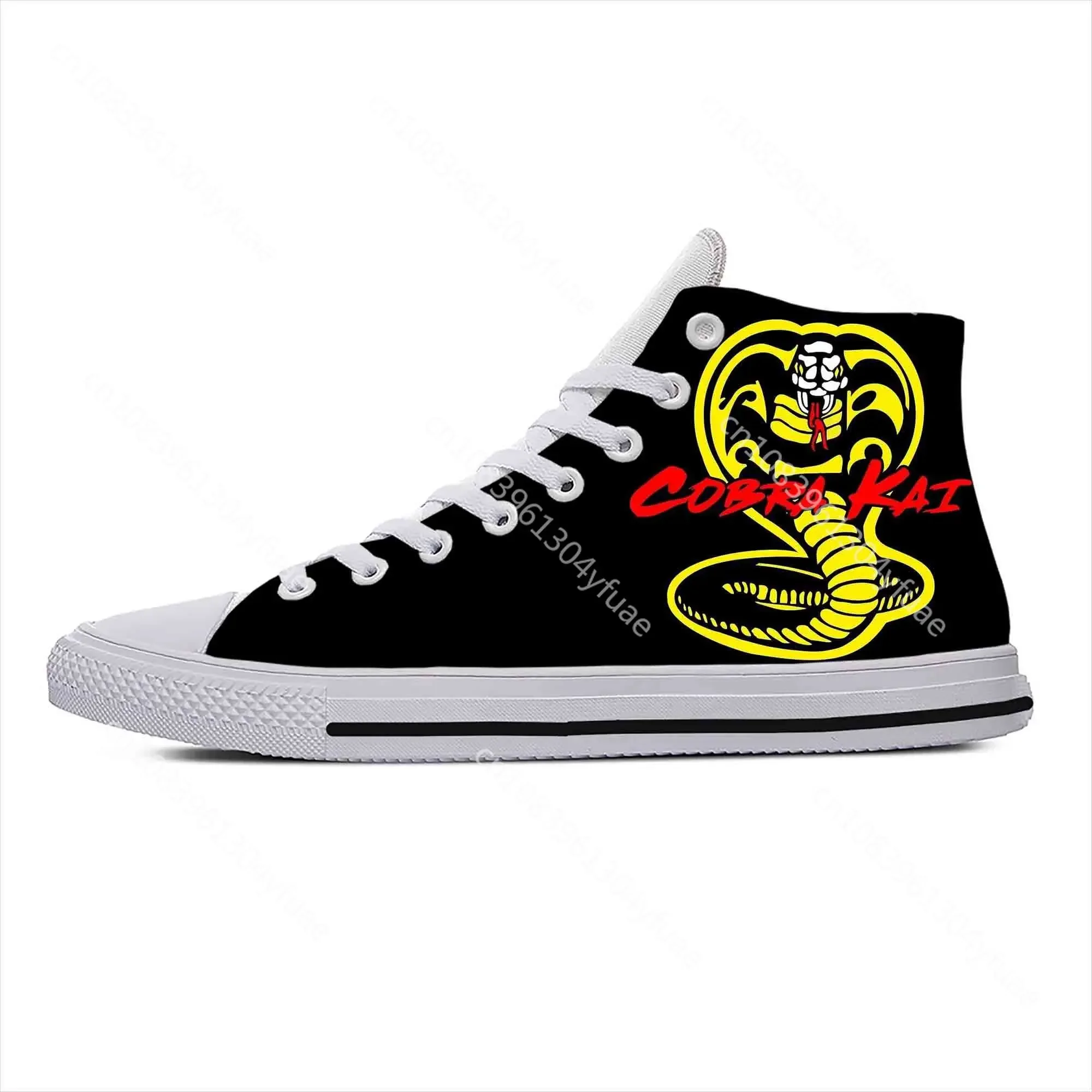Kai Karate Anime Cartoon Fang Fashion Cobra Eagle Casual Cloth Shoes High Top Comfortable Breathable 3D Print Men Women Sneakers 2