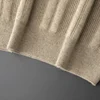 Autumn/Winter 100% Pure Goat Cashmere Knitted Sweater Men's Zipper Half Open POLO Collar Pullover  Warm Top Long Sleeved Sweater 3