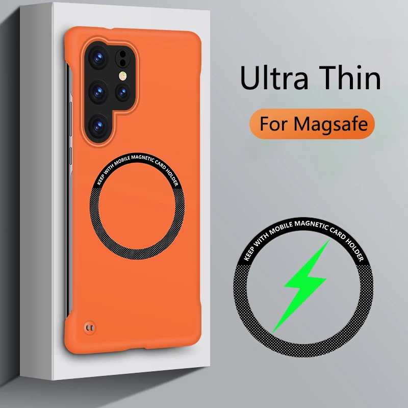 Ultra-Thin Frameless Magnetic For Magsafe Wireless Charge Case for Xiaomi Redmi Note 14 13 12 11 10 9 Pro Plus Ultra K70_voghion.com