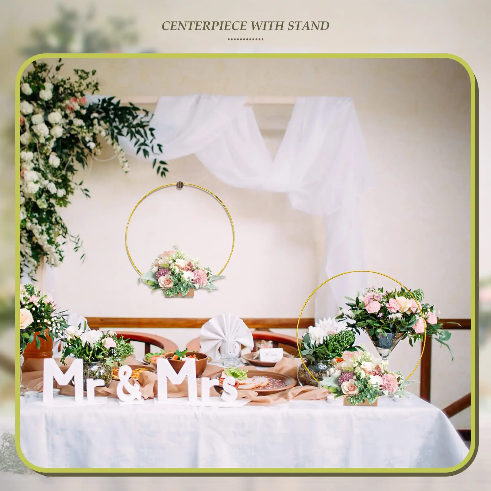 20 Anelli Metallici Dorati 10 Cm Per Fai Da Te - Per Acchiappasogni, Ghirlande E Decorazioni