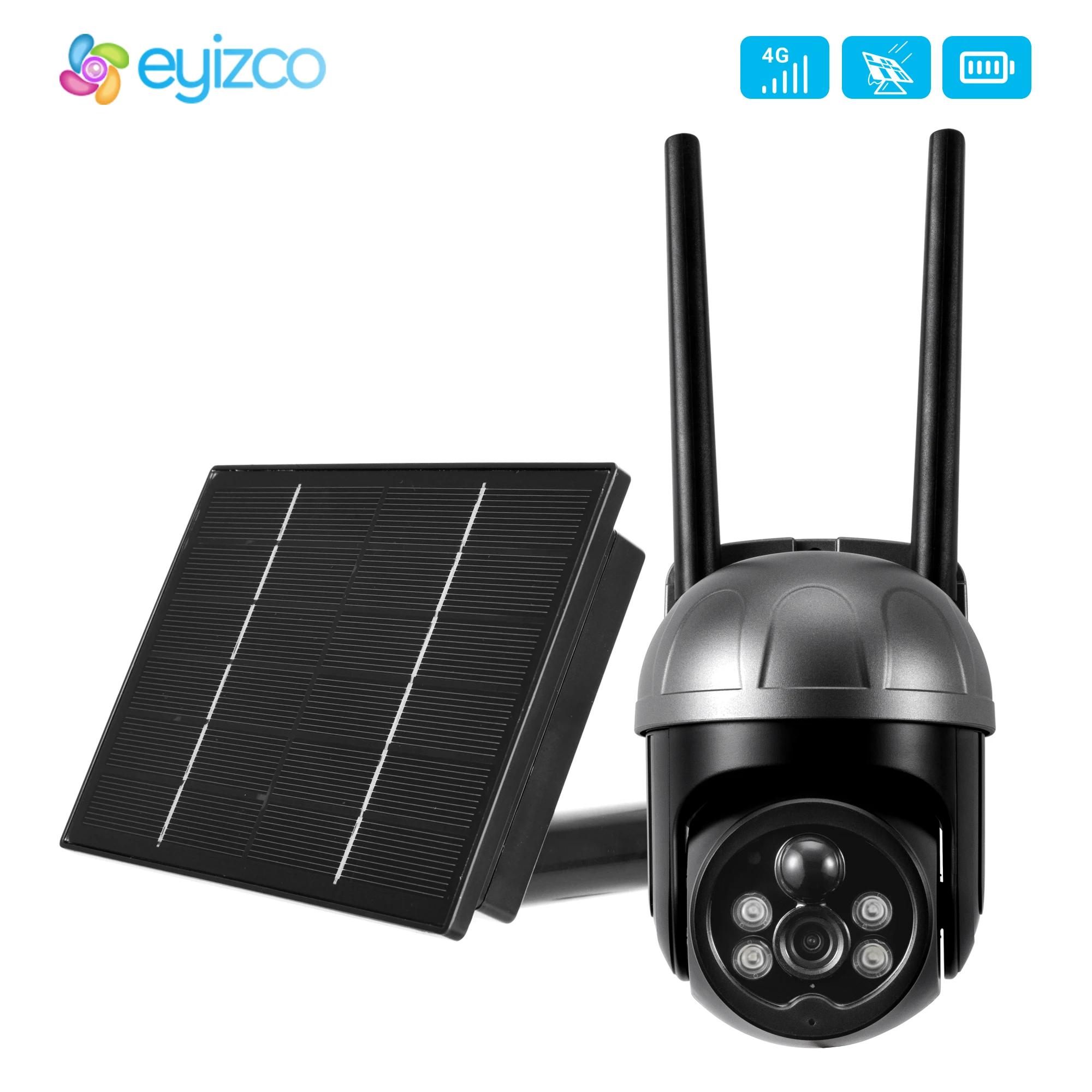1080P 4G Sim Card Telecamera Ip Wireless Esterna Pannello Solare Alimentato Videosorveglianza Pir Motion Alarm Telecamera Di Sicurezza Cctv Domestica