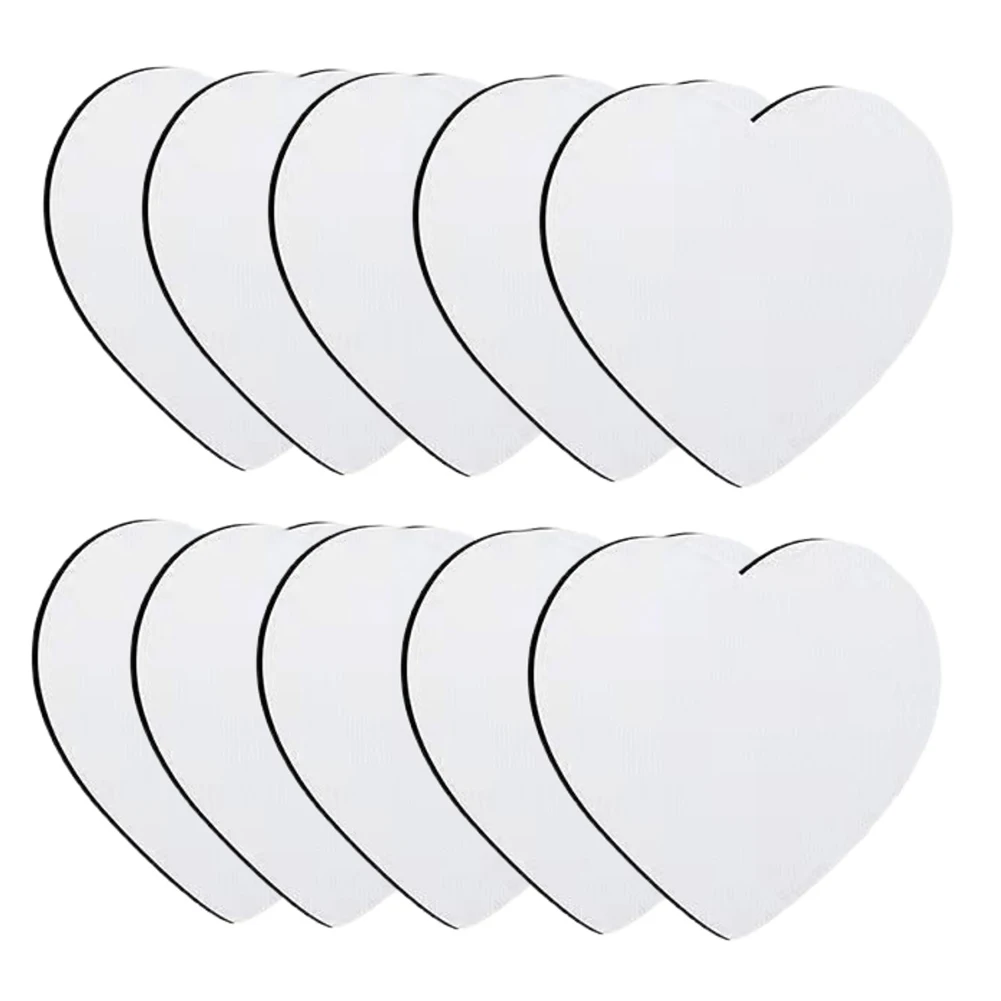 Heart Cup Mats Blank Coasters Neoprene Decoration Occasions Home Kitchen Offices Wear Resistant Home Decoration