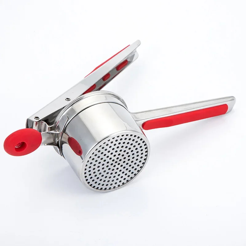 Stainless Steel Potato Ricer with 3 Interchangeable Fineness Discs Silicone Grip Handle Kitchen Tools Potato Press Masher