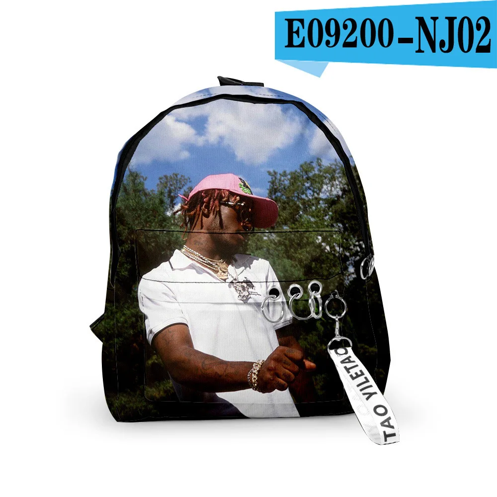Classic Hip Hop Lil Yachty Backpacks Boys/Girls pupil School Bags 3D Print Keychains Oxford Waterproof Cute Small Backpacks