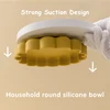 1PC Baby Silicone Dishes BPA Free Cartoon Lion Shape Baby Tableware Suction Baby Plate Non-Slip Lunch Box Pure Color Baby Stuff 5
