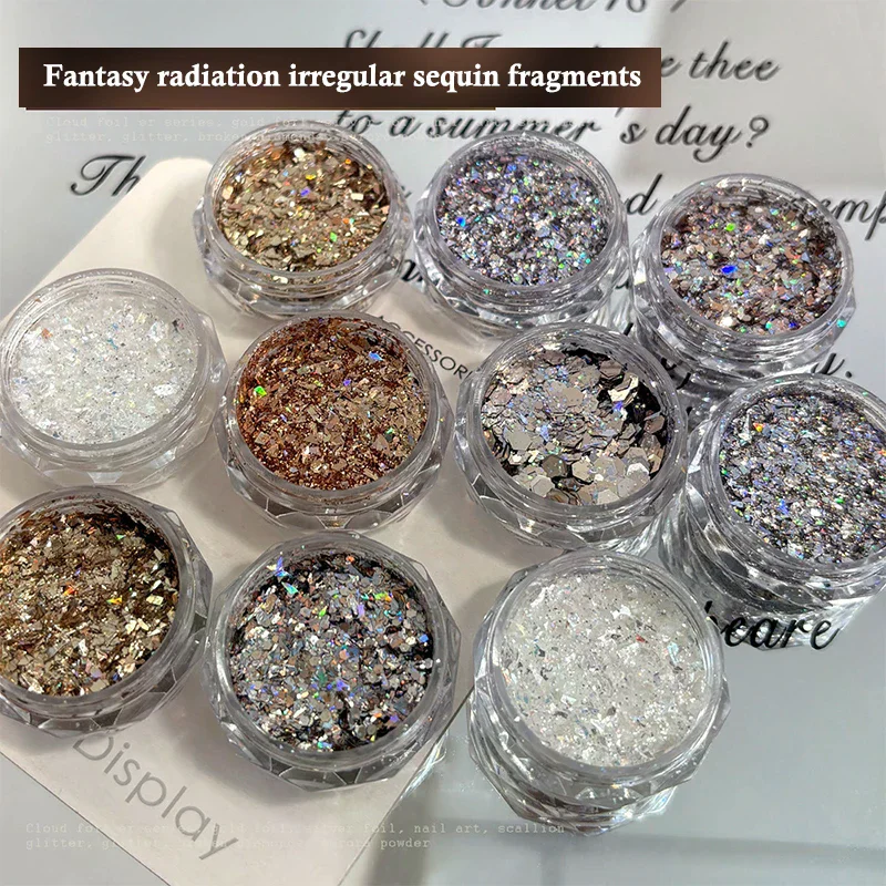 1Box Mini Sparkling Pentagram Nail Glitter - Star Shaped Nail Decoration, DIY Manicure Design Accessories for Salon Home