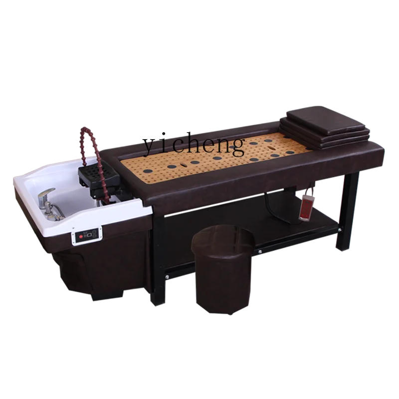 

XL Shampoo Lying Flat Traditional Chinese Medicine Fumigation Steam Moxibustion Water Circulation Head Therapy Shampoo Chair