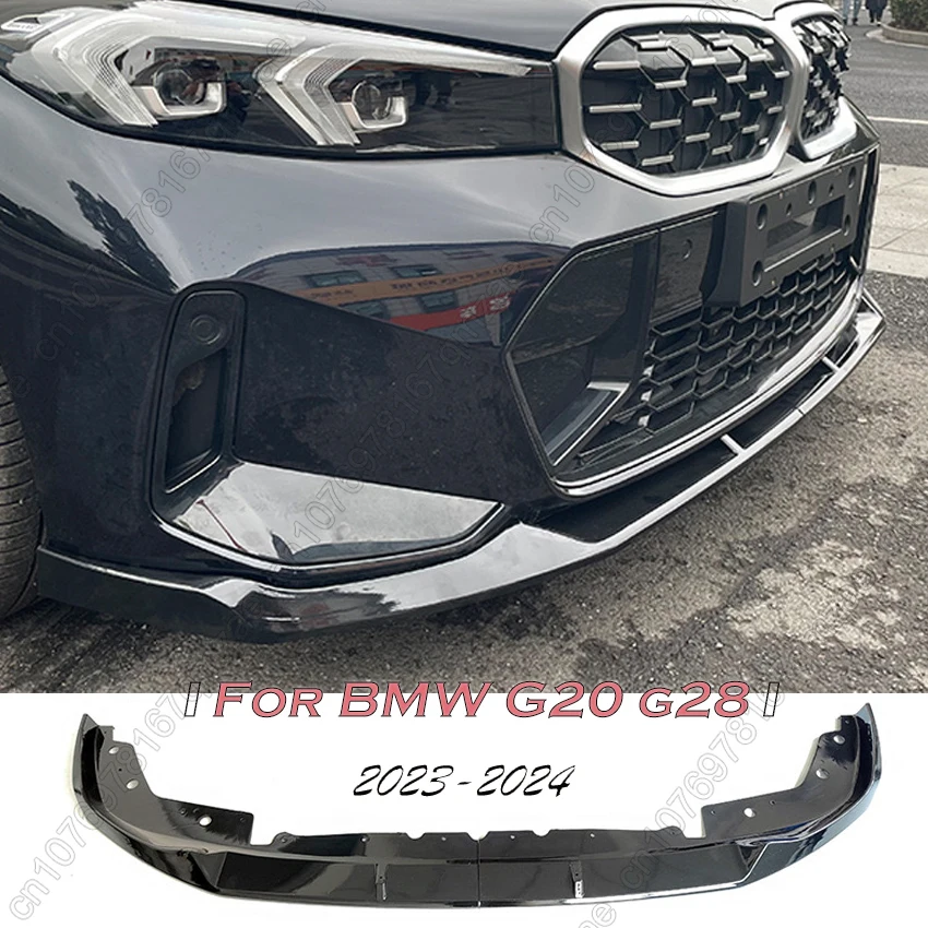 

For BMW 3 Series G20 G28 Lci 2023-2024 Gloss Black FD Style Front Bumper Splitter Lip Spoiler Diffuser Guard Body Kit Cover