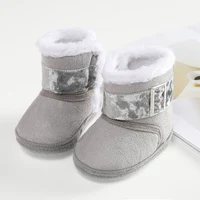 Baywell Winter Baby Shoes Girl 12-18 months Newborn Soft Sole First walker Toddler Fur Warm Snow Boots 0-18 Months 1