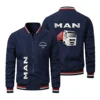2024 Men's Zip Jacket MAN Trucks Logo Printed Jacket Spring and Autumn Fashion Slim Jacket Men's Casual Motorcycle Riding Jacket 3