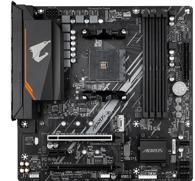 New GIGABYTE B550M AORUS ELITE Micro-ATX AMD B550 DDR4 4000(OC)MHz M.2 USB3.2 128G Double Channel Socket AM4 Motherboard 3
