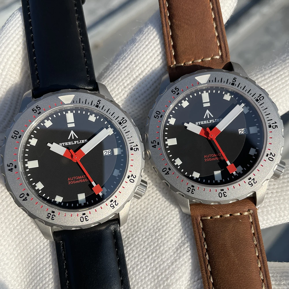 Mechanical Watch Diver Watch STEELFLIER SF752 Automatic Mechanical Stainless Steel Bezel NH35 Movement 20Bar Sapphire Mirror Retro Men's Diving Watch