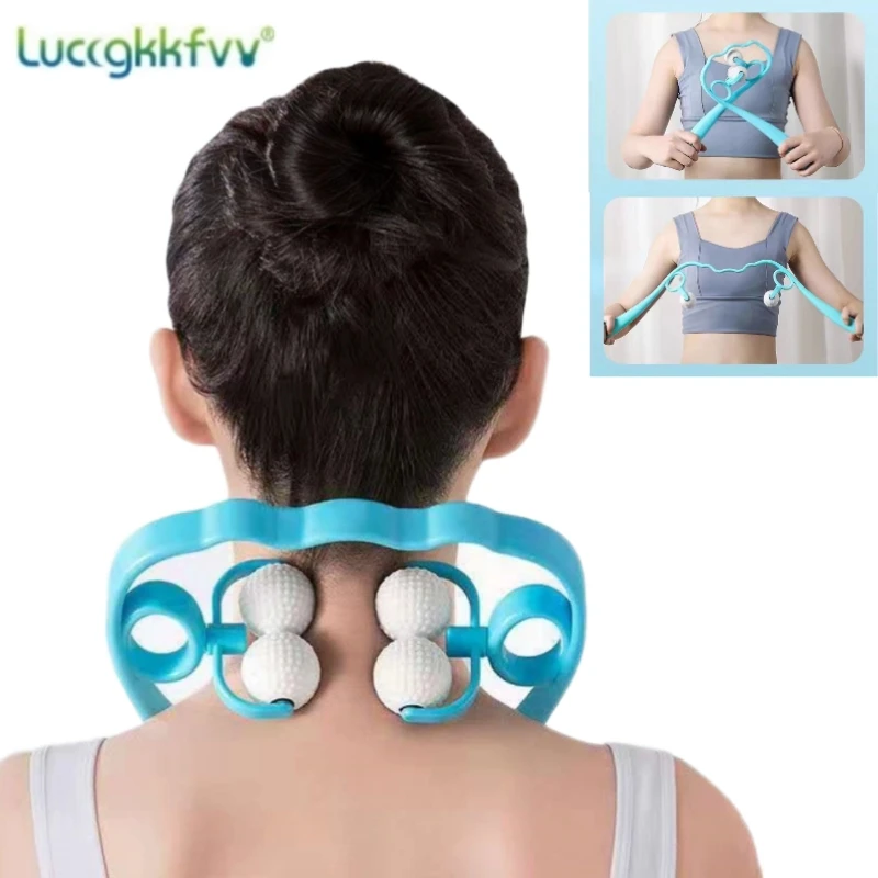 Plastic Pressure Point Therapy Neck Massage Tool Neck Massageador Massagem Relieve Hand Roller