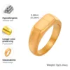 Stainless Steel Signet Ring for Men Women,Gold Silver Color Band Ring Pinky Ring Cool Finger Ring,Simple Jewelry Gift for Him 5