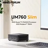 MINISFORUM Mini PC Gamer UM870 Slim AMD Ryzen 7 8745H R5 7640HS USB4.0 2*DDR5 2*PCIE4.0 2.5G LAN Windows 11 Mini Computer WiFi6E 4