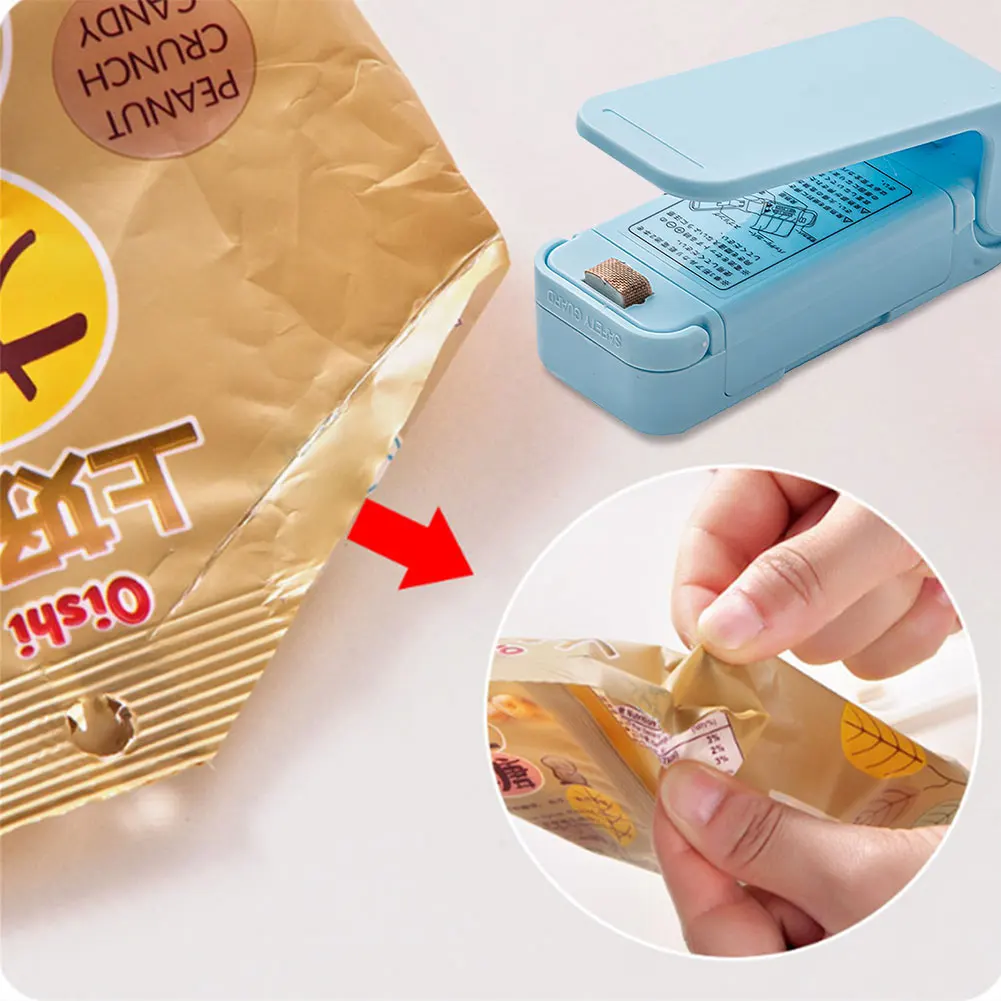 Mini Heat Bag Sealing Machine Portable Package Sealer Bags Thermal Plastic Food Bag Closure Vaccum Food Packaging Heat Sealer