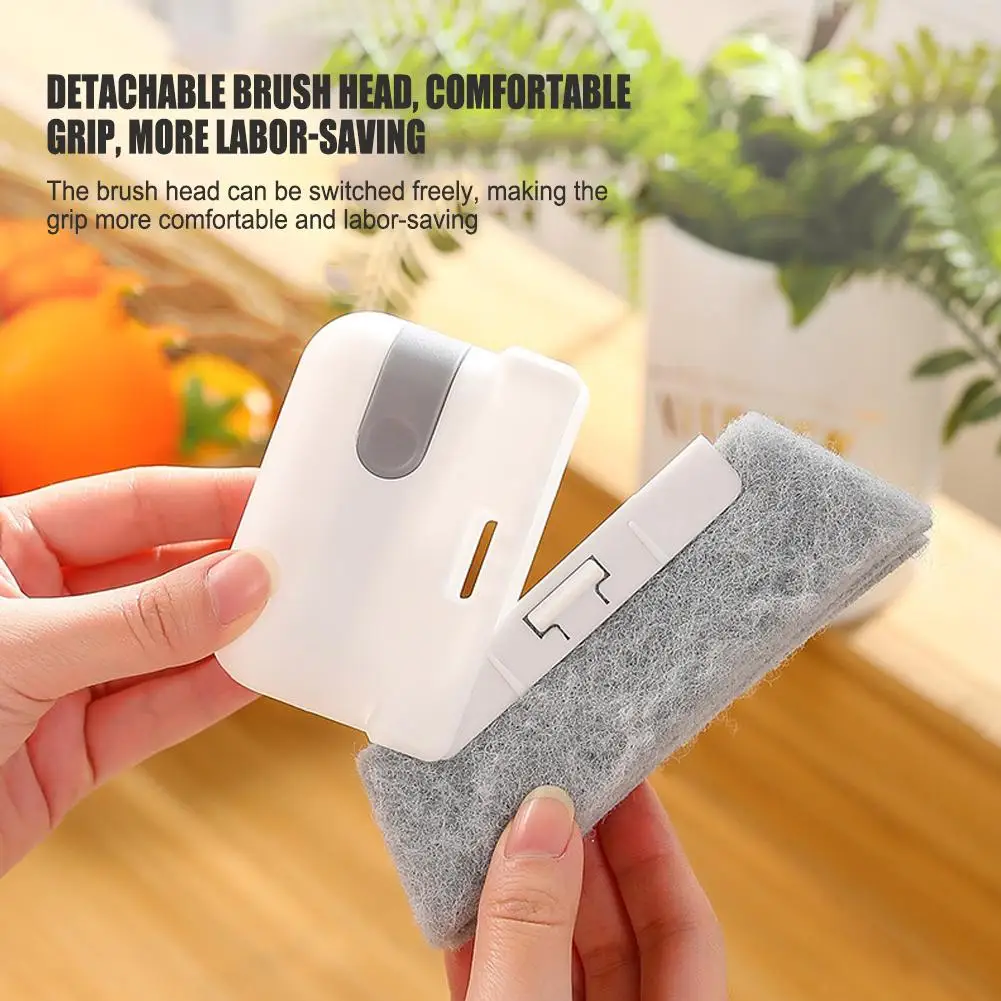 Window Cleaning Brush Windowsill Groove Deadend Cabinet Crevice Brush  Hand-held Crevice Cleaner 2 in 1 Groove Cleaning Tool - AliExpress