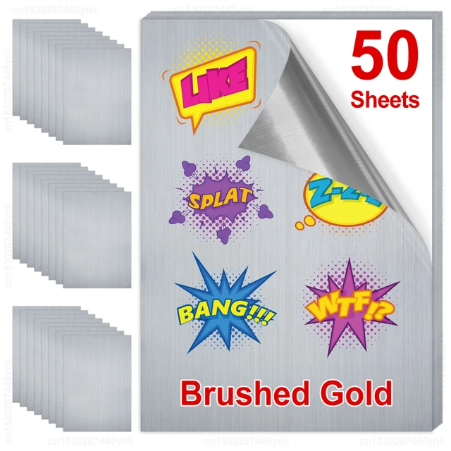 10 Sheets Matte Silver Printable Vinyl Sticker Paper A4 Printer Paper  Waterproof Self-adhesive Label Stickers for Inkjet Printer - AliExpress