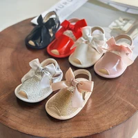 Baby Shoes Summer Baby Boy Girl Shoes Toddler Flats Sandals Soft Sole Anti-Slip Bowknot Crib First Walker Shoes 2