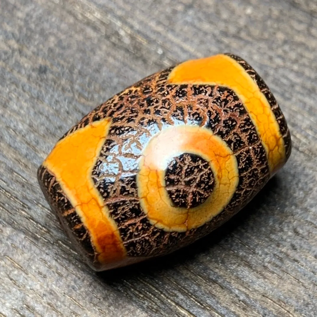 Old Natural Tibetan Three Eyed Dzi Beads For Jewelry Making Diy Bracelet Necklace Fengshui Agate Bead Dzi Bead Amulet Accessorie