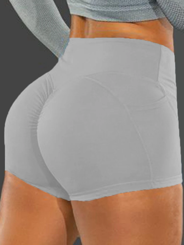 Sports Bottoms Athletic Summer Fitness Skinny Gym Solid Sexy Women Shorts Soft Elastic Stretch Casual High Waist Tight