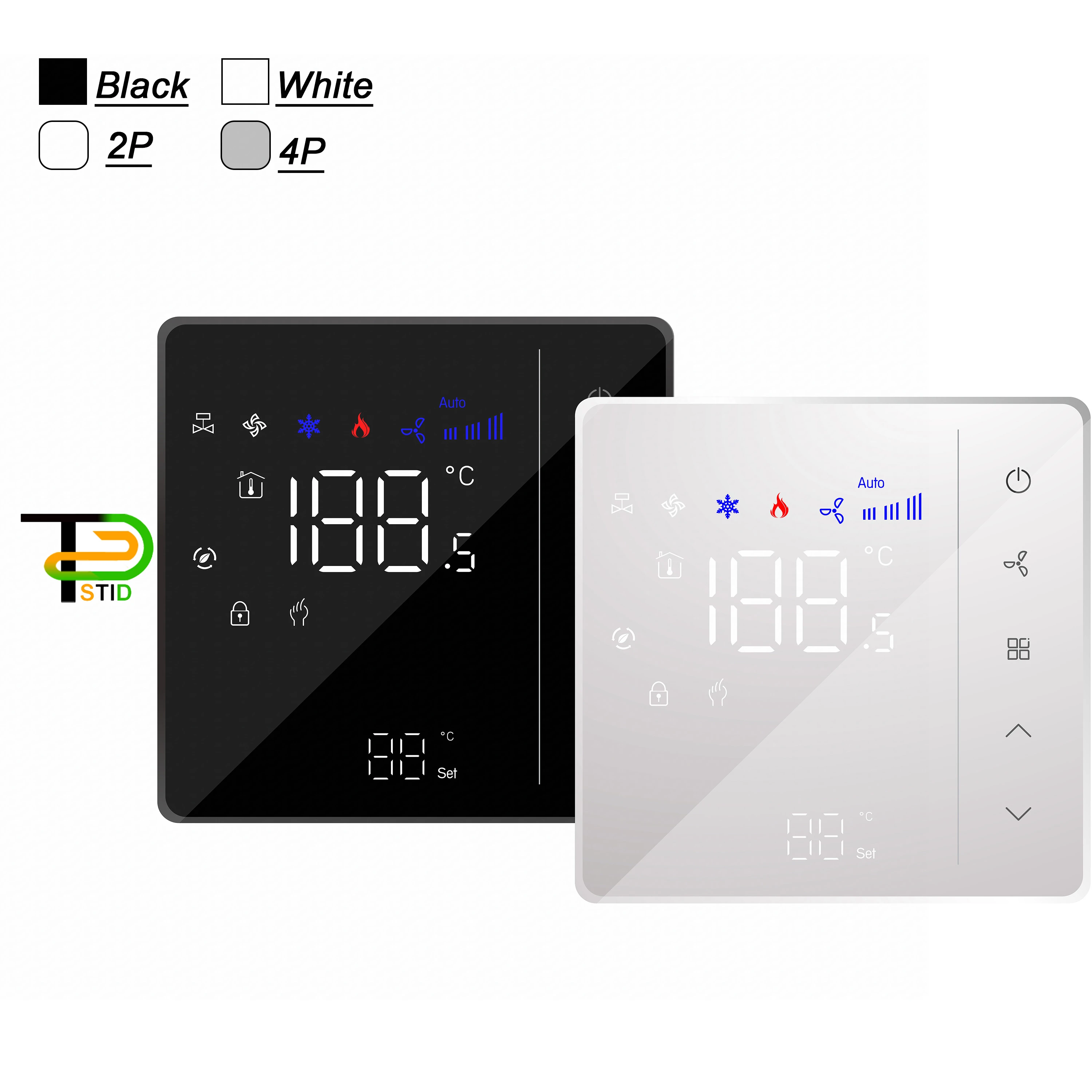 24V 220V Room Air Thermostat Control for Switch Fan Coil Unit Heater