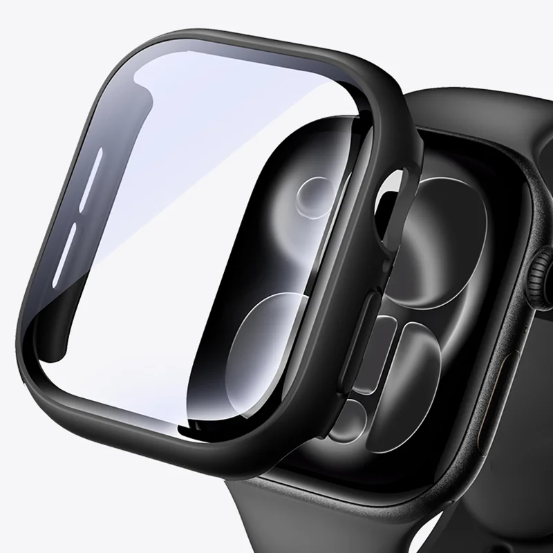 Premium Tempered Glass Cover with Screen Protector for Apple Watch Accessories
