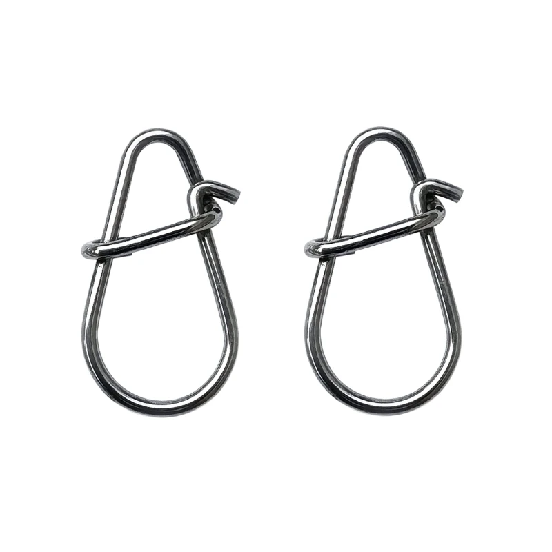 50Pcs Gourd Pin Stainless Steel Hook Swivel Solid Rings Safety Snaps fast Clip Lock Snap Connector Fishing Tool fishing tool