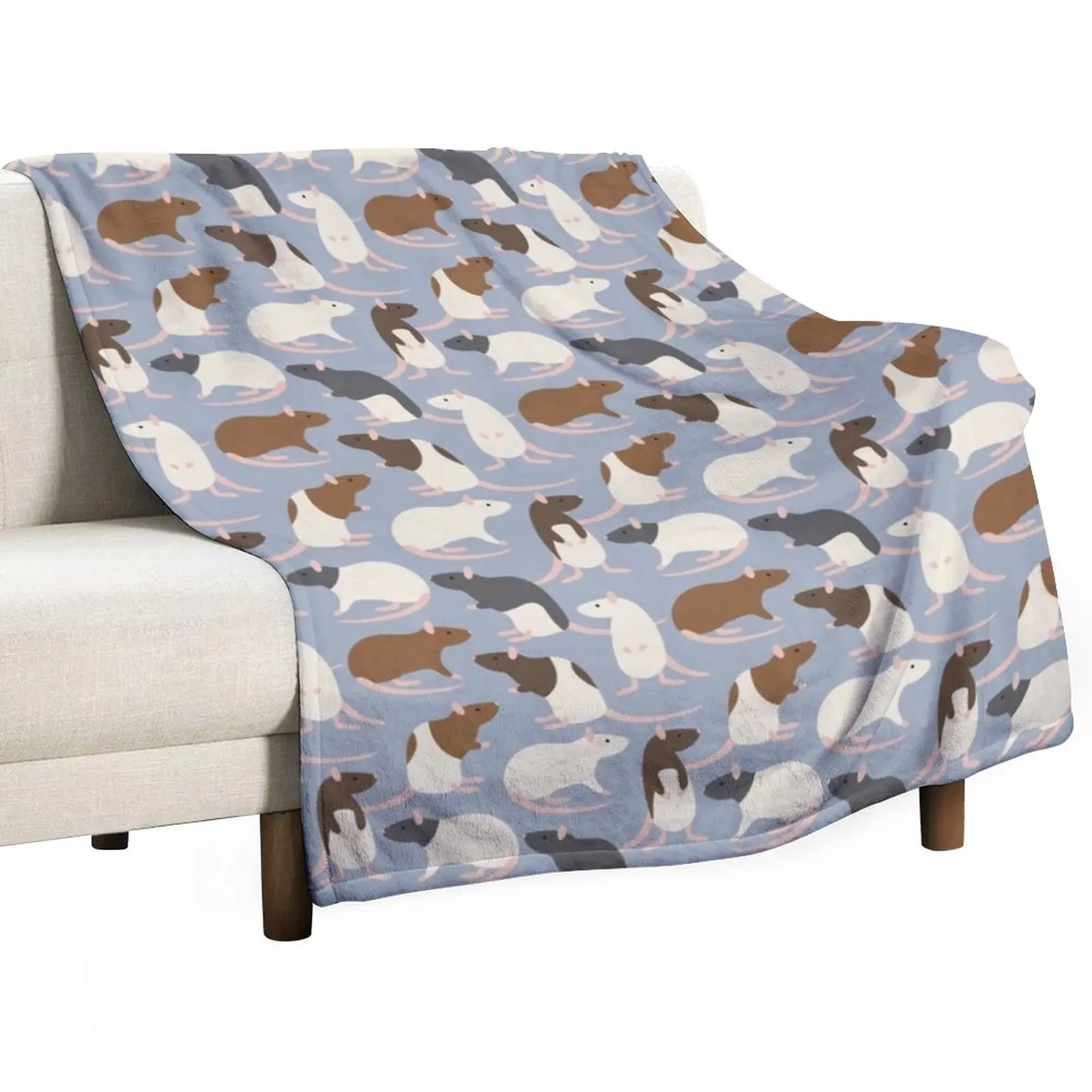 

New Rats Pattern Throw Blanket Blanket For Decorative Sofa Heavy Blanket Winter bed blankets Fluffy Blankets Large