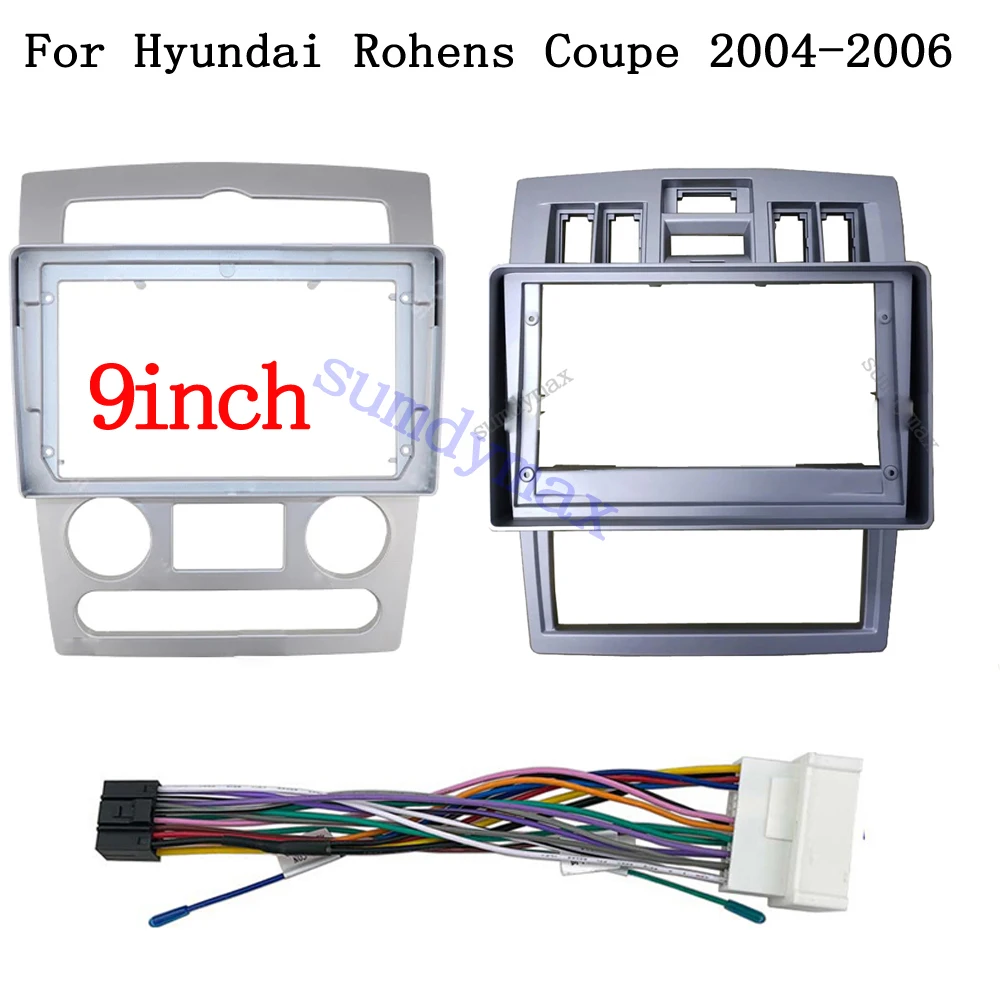 

9" 2Din Trim Kit Automotive Stereo Dash Fascia for Hyundai Rohens Coupe 2004-2006 car panel Audio Dash Trim Fascia Panel Kit