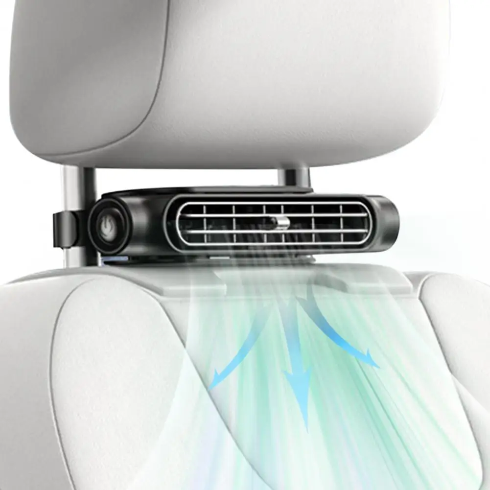 Car Cooling Fan Vehicle Rear Headrest Fan Speed Adjustable USB Plug-in Bladeless Electric Air Circulation 자동차 좌석 선풍기