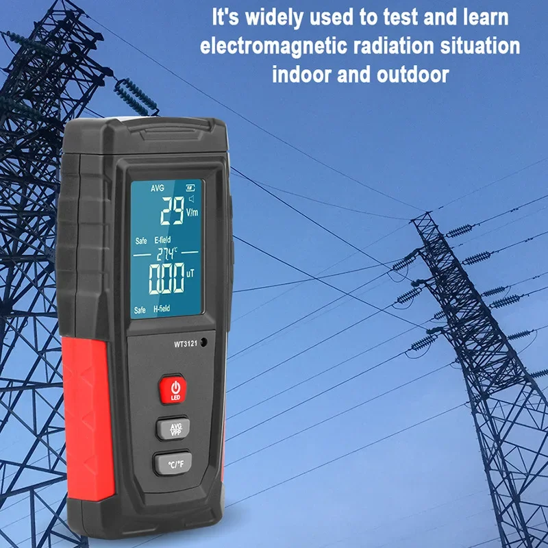 Electromagnetic Radiation Detector WT3121 Electromagnetic Radiation Tester Anti-Radiation Monitor For Household Appliances