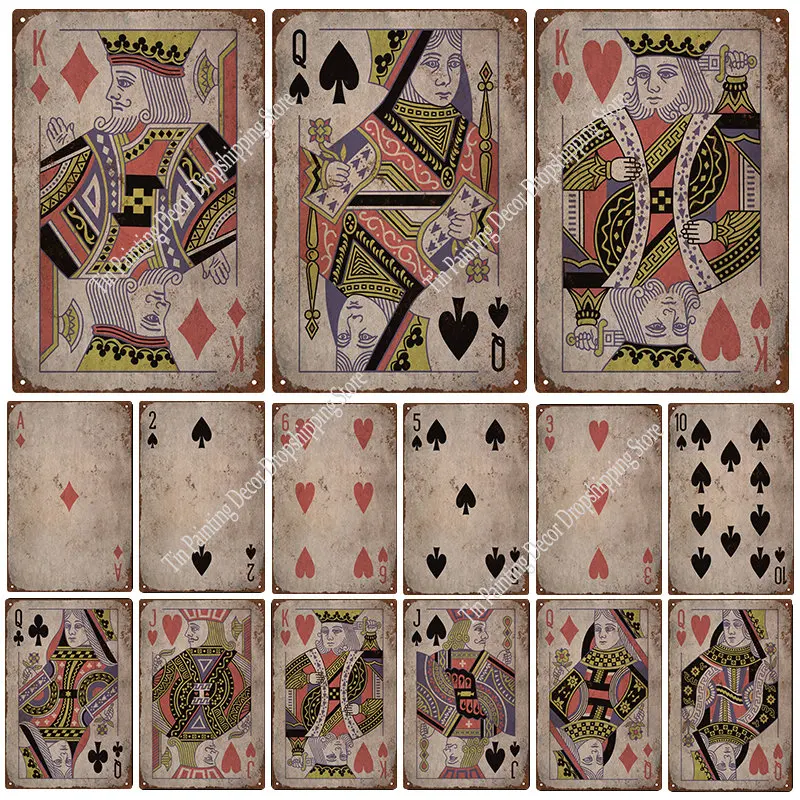 Tanio Vintage karty do gry dwa Spade plakat sklep