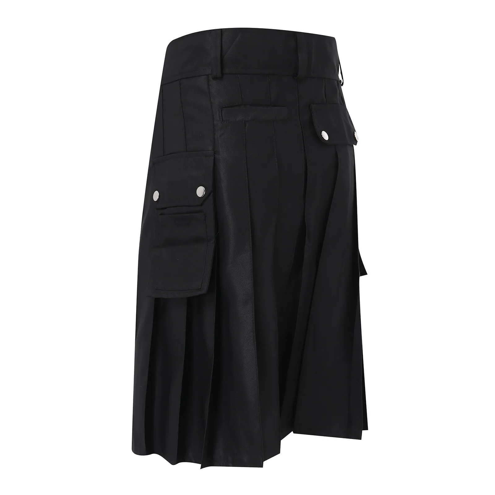 Gonna A Pieghe Nera Gonna A Pieghe Da Uomo Fashion Cool Pocket Kilts Black Gothic Kilt Vintage Cargo Kilt War Dance Sweatpant