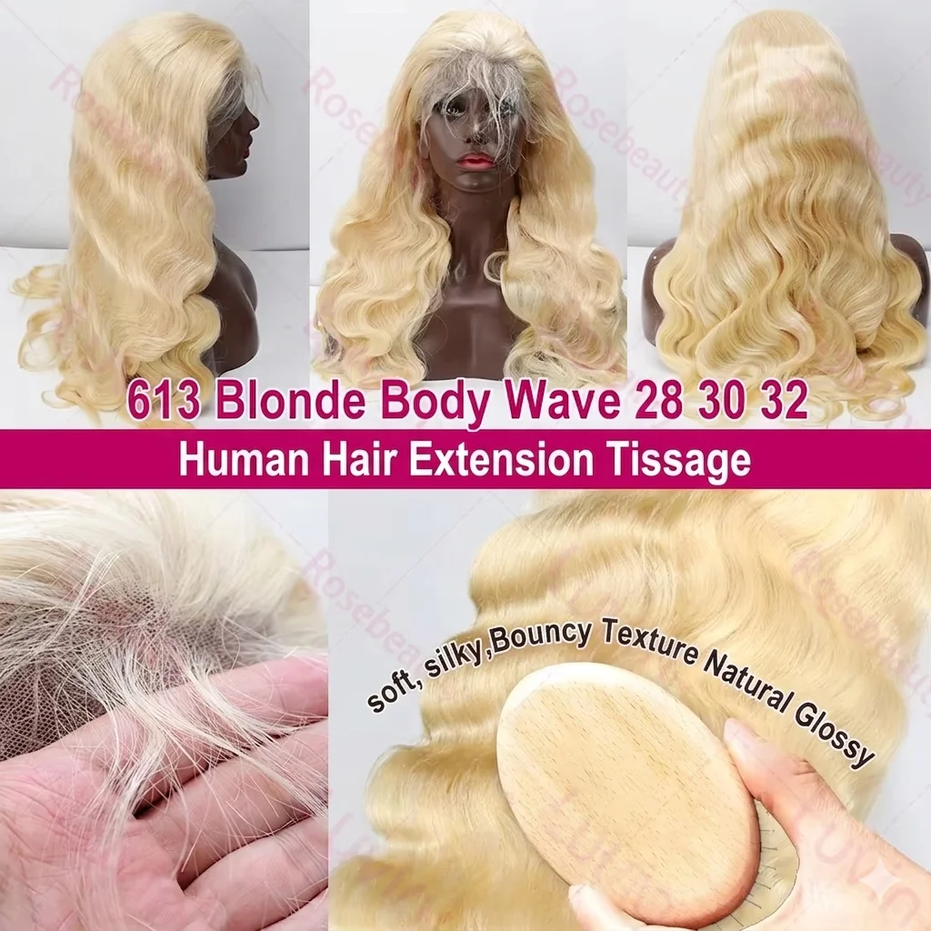 250% 613 Honey Blonde 30 40 HD 13x6 Body Water Wave Lace Frontal Human Hair Wigs 13x4 Transparent Lace Front Brazilian Remy Wig 3
